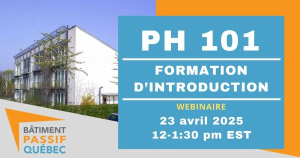 PH101 "Introduction à la norme Passivhaus" - 23 AVRIL